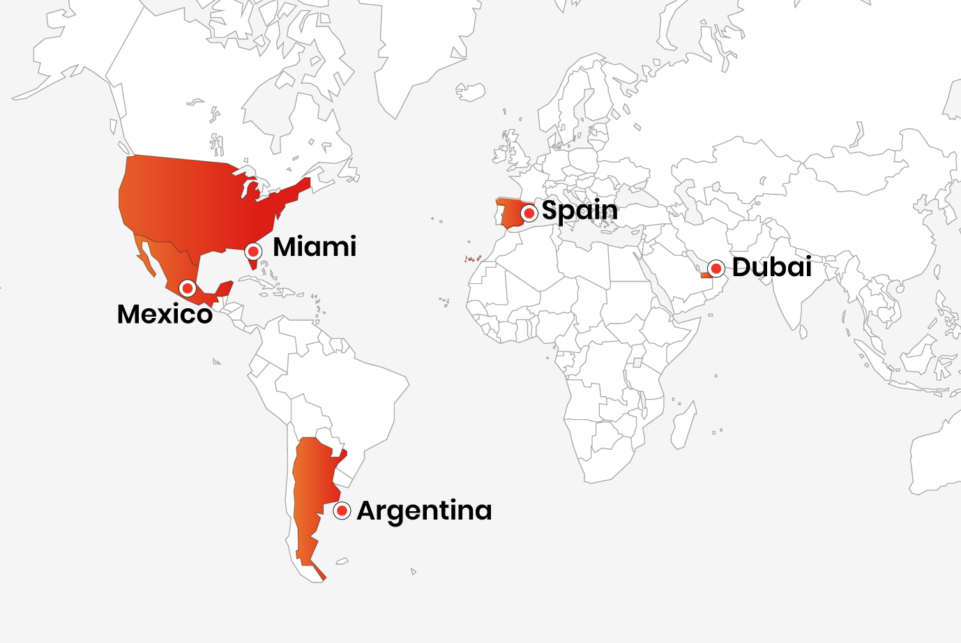 Oficinas de World Delete en el mundo